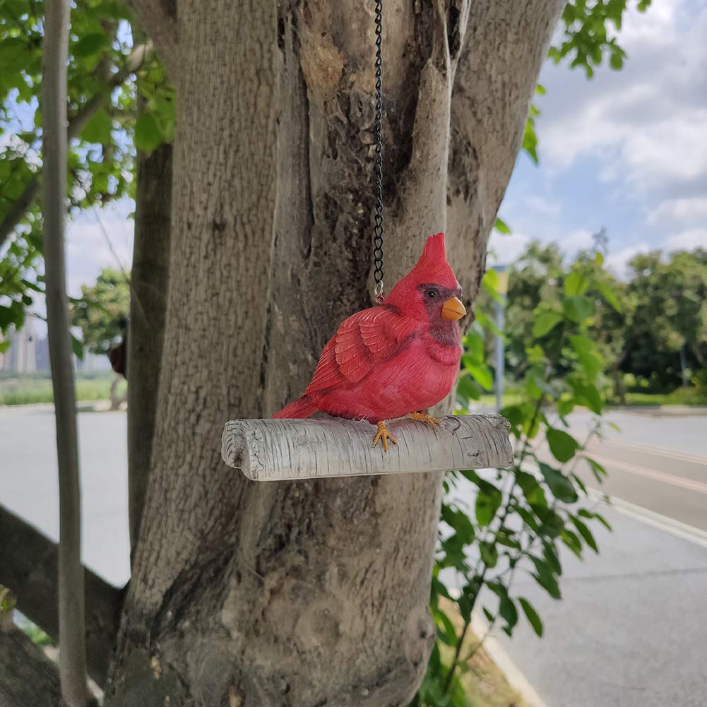 🔥Last Day Promotion-[SAVE 50% OFF]--Cardinal Bird Hanging On A Tree Statue Garden Peeker--BUY 2 GET FREE SHIPPING NOW