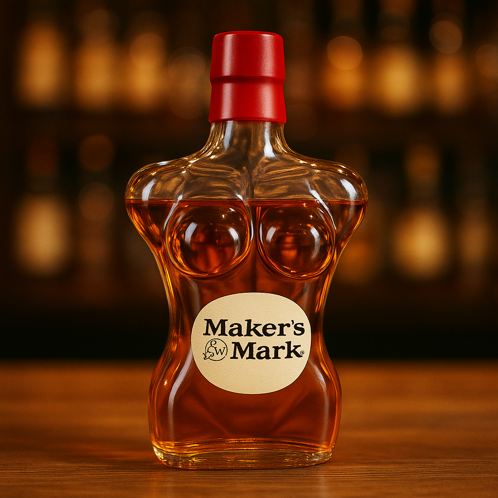 Curvy Silhouette Whiskey Bottle