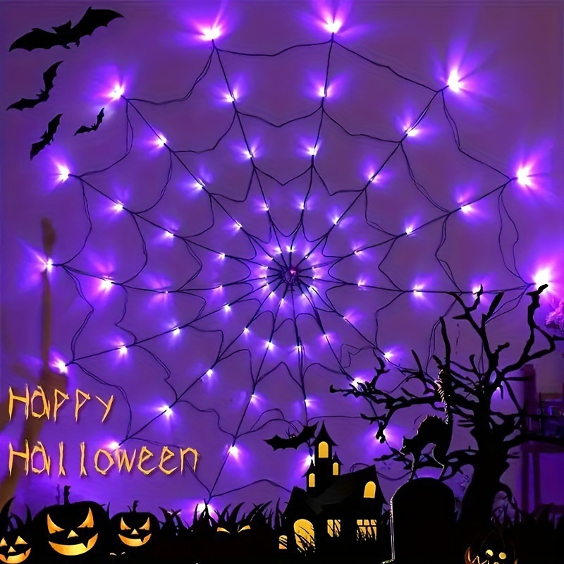🔥On Sale🔥Halloween Decorations Spider Web Lights