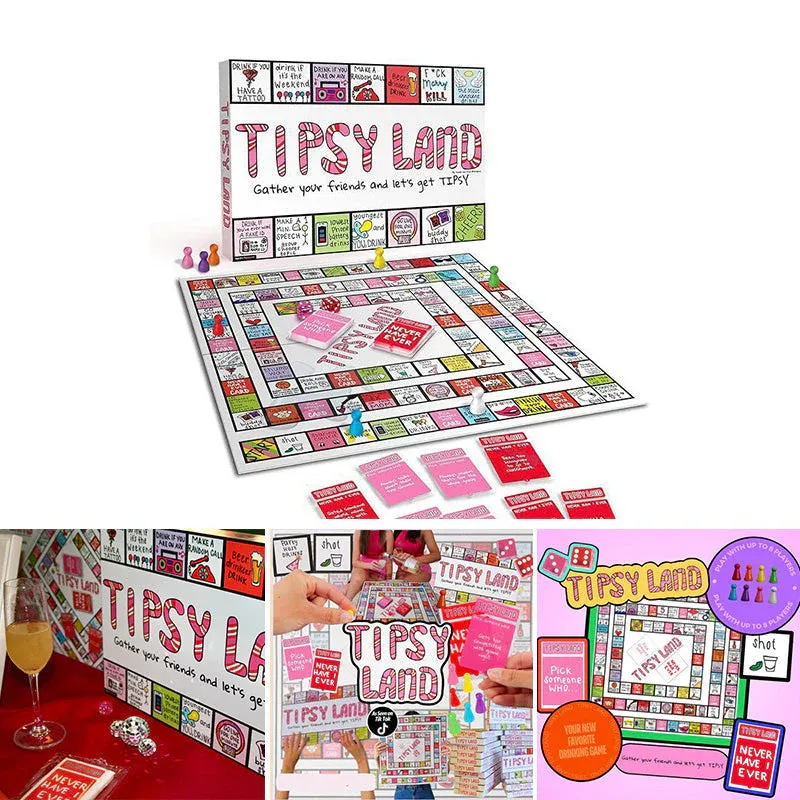 On Sale🔥Tipsy Land Bachelorette Party Game - Fun Drinking Game for Friends