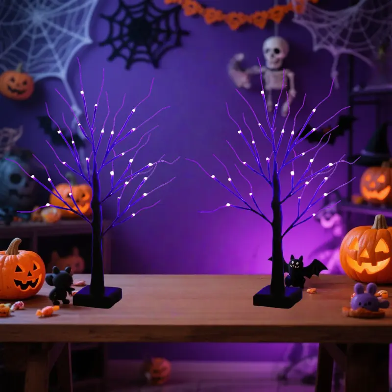 👻🎃 2-Pack Halloween Tree Lights – 24
