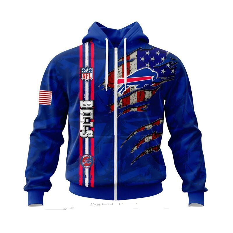 BUFFALO BILLS 3D HOODIE SKULL0802