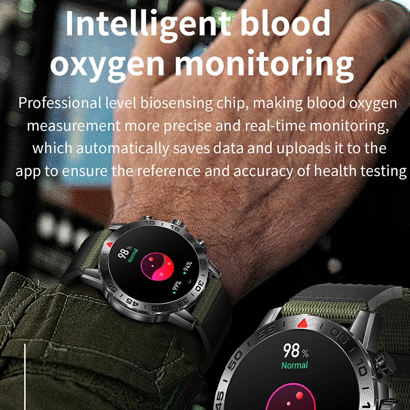 2024 New Men's outdoor HD Bluetooth and Call Smartwatch 100+ Sport Mode 1.39 Full screen Touch IP68 waterproof men's smartwatch