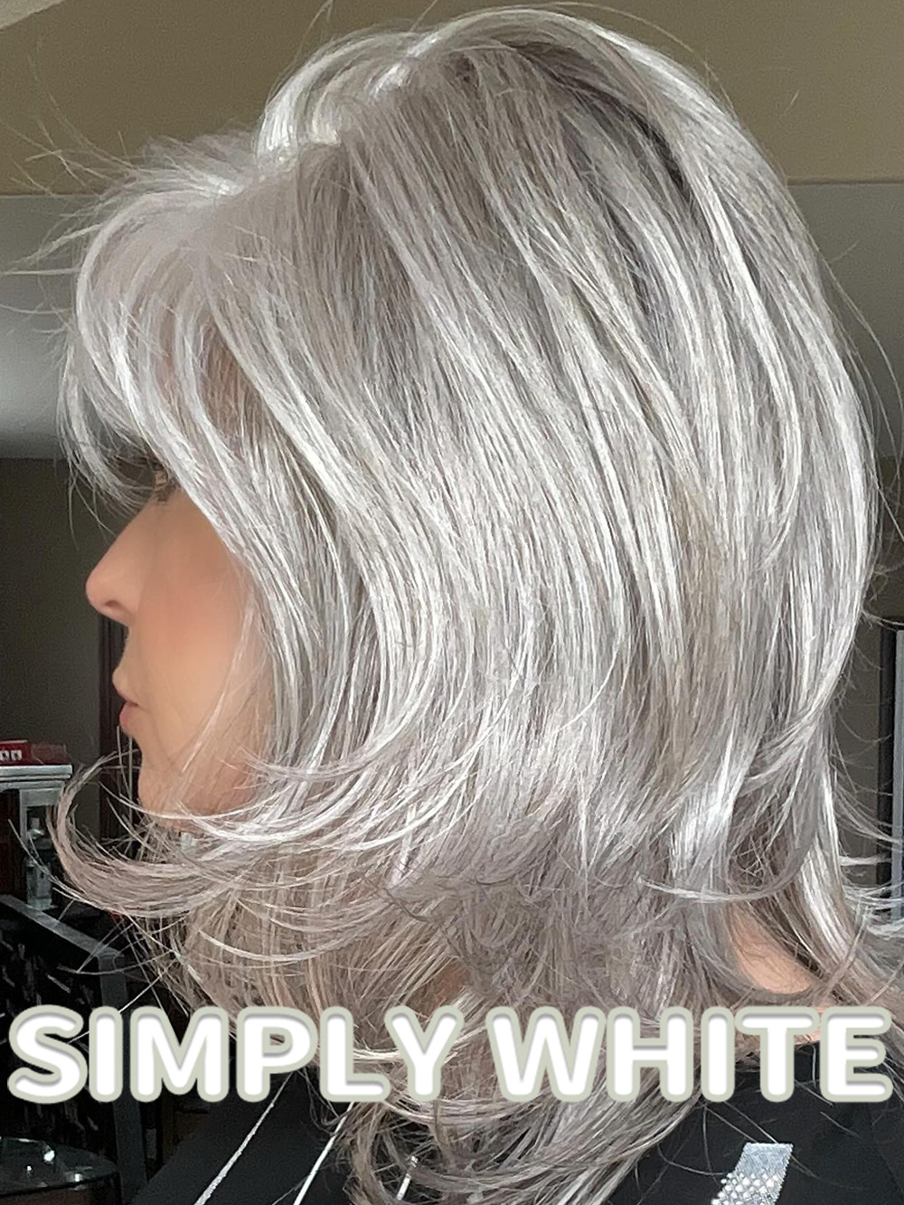 Mid-length Layered GLAM Wig With Classic Waves