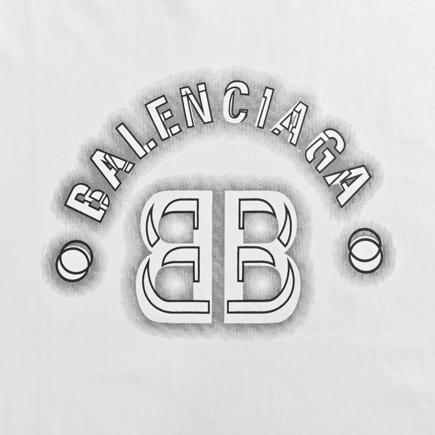 Balenciaga 25ss 3D letter print short sleeve