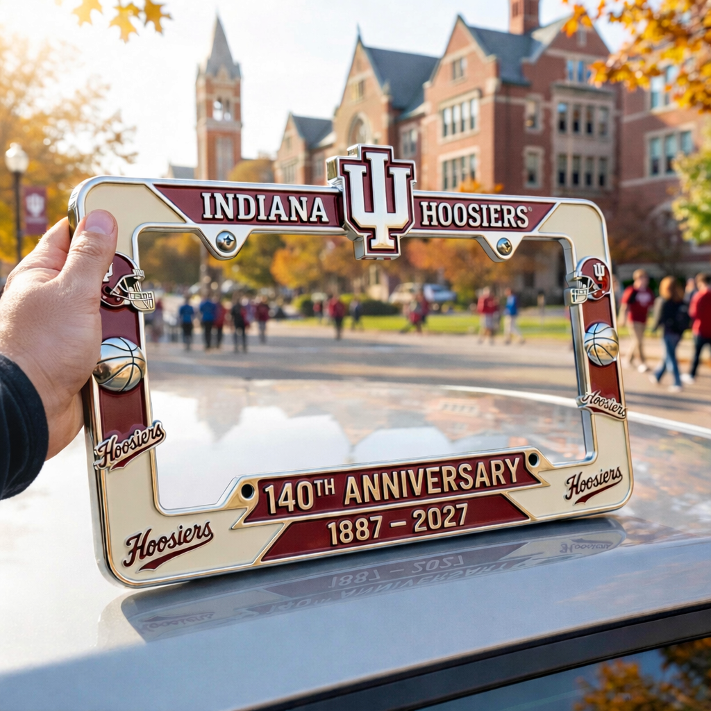 Indiana Hoosiers 140th Anniversary License Plate Frame