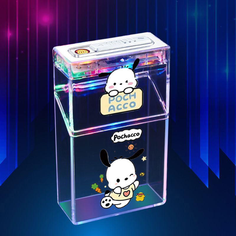 Cute cartoon lighter case with igniter device 20Pcs Ordinary Lighter Case with flashing