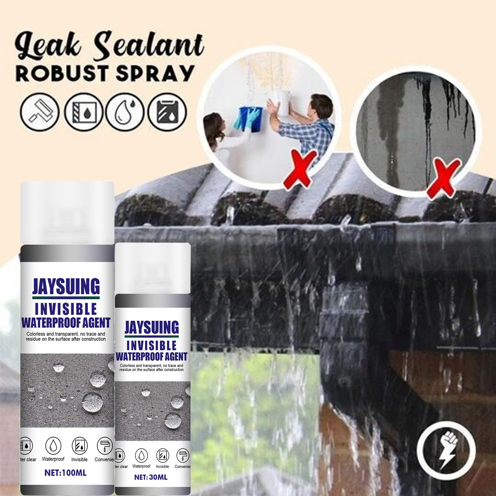 (⚡Last Day Flash Sale-50% OFF)Nano Invisible Anti Leaking Spray-Buy 5 Get 5 Free & Free Shipping