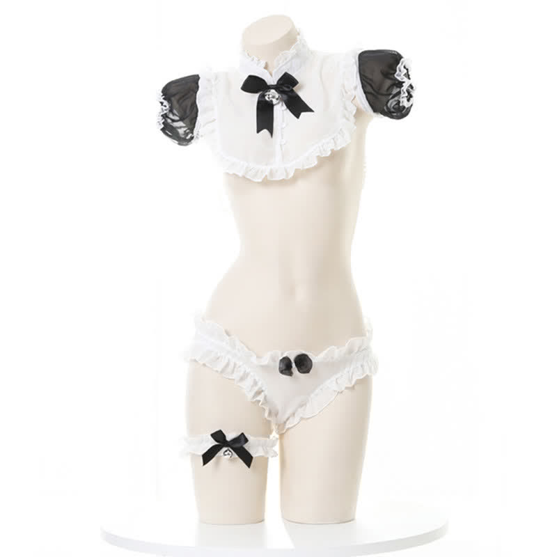 Bunny Tail Sexy Lingerie Oversleeves Leg Circle