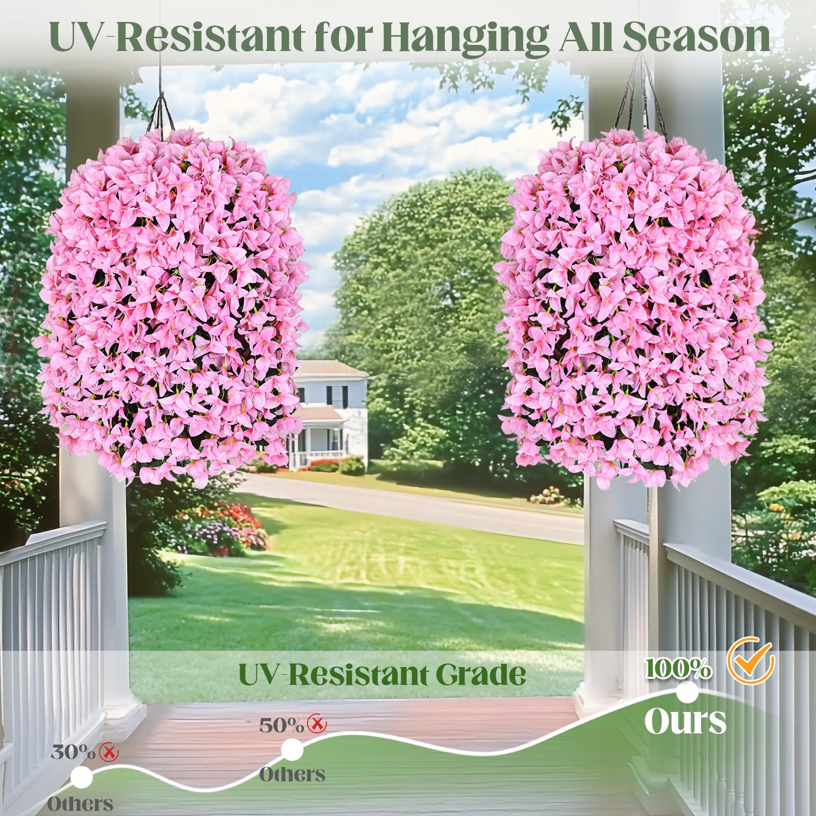 🔥ON SALE - 45% OFF🔥Realistic Faux Silk Bougainvillea Flowers, - UV resistant, Waterproof, Windproof