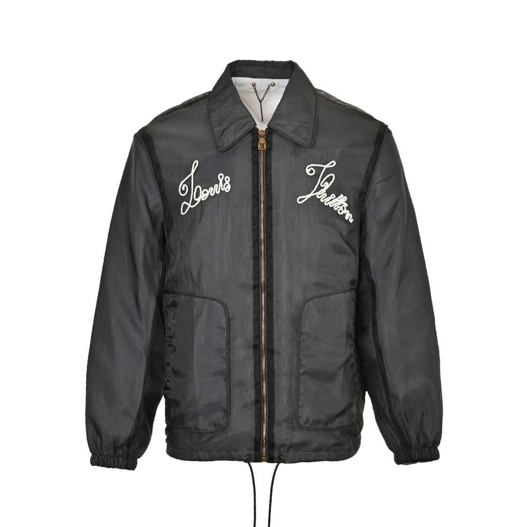 Louis Vuitton 24Fw mesh layered embroidered logo jacket