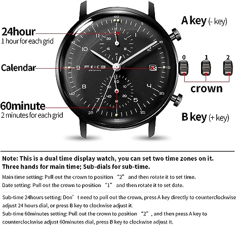 FS021 Dual -Time Quartz Watch