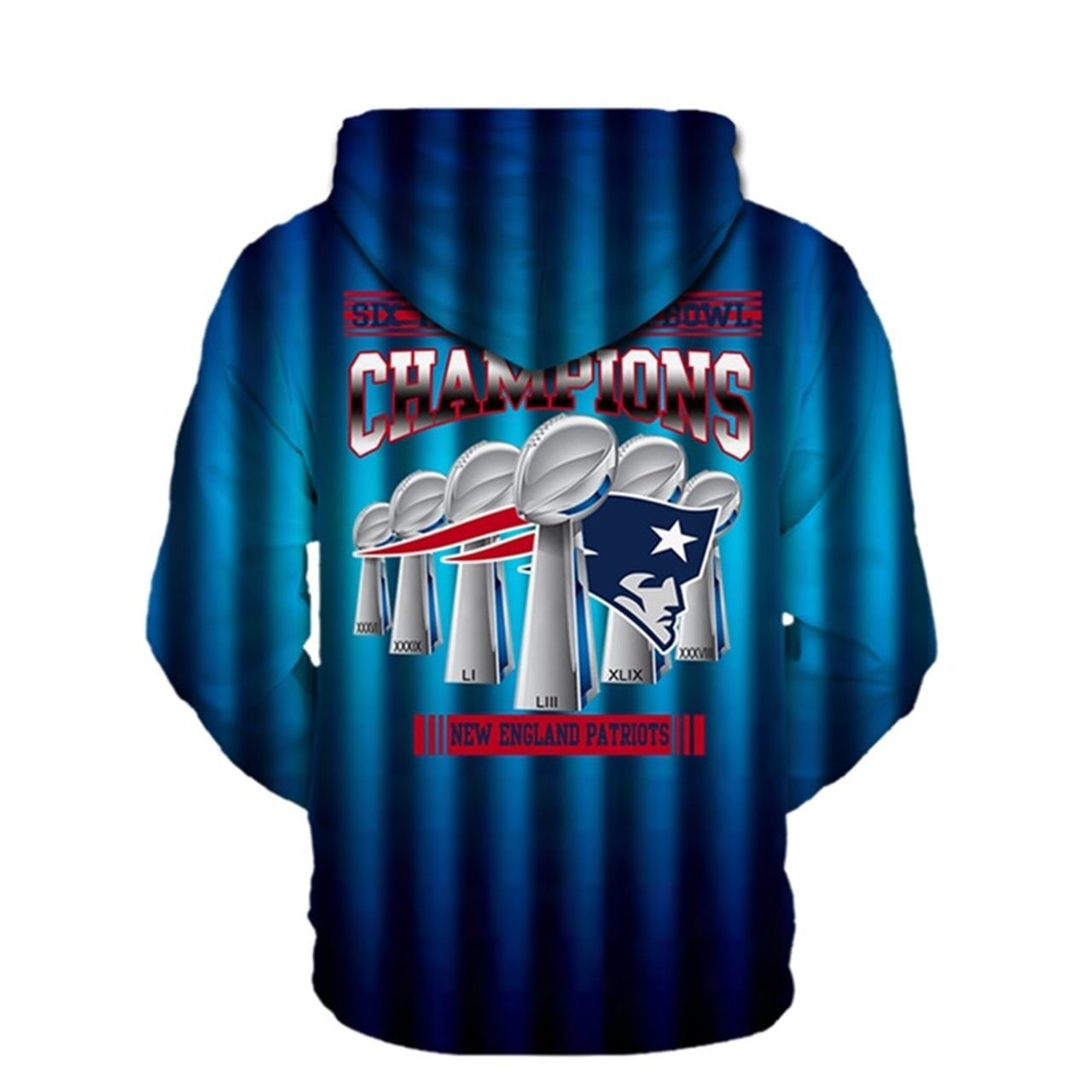 NEW ENGLAND PATRIOTS 3D HOODIE NNEP011