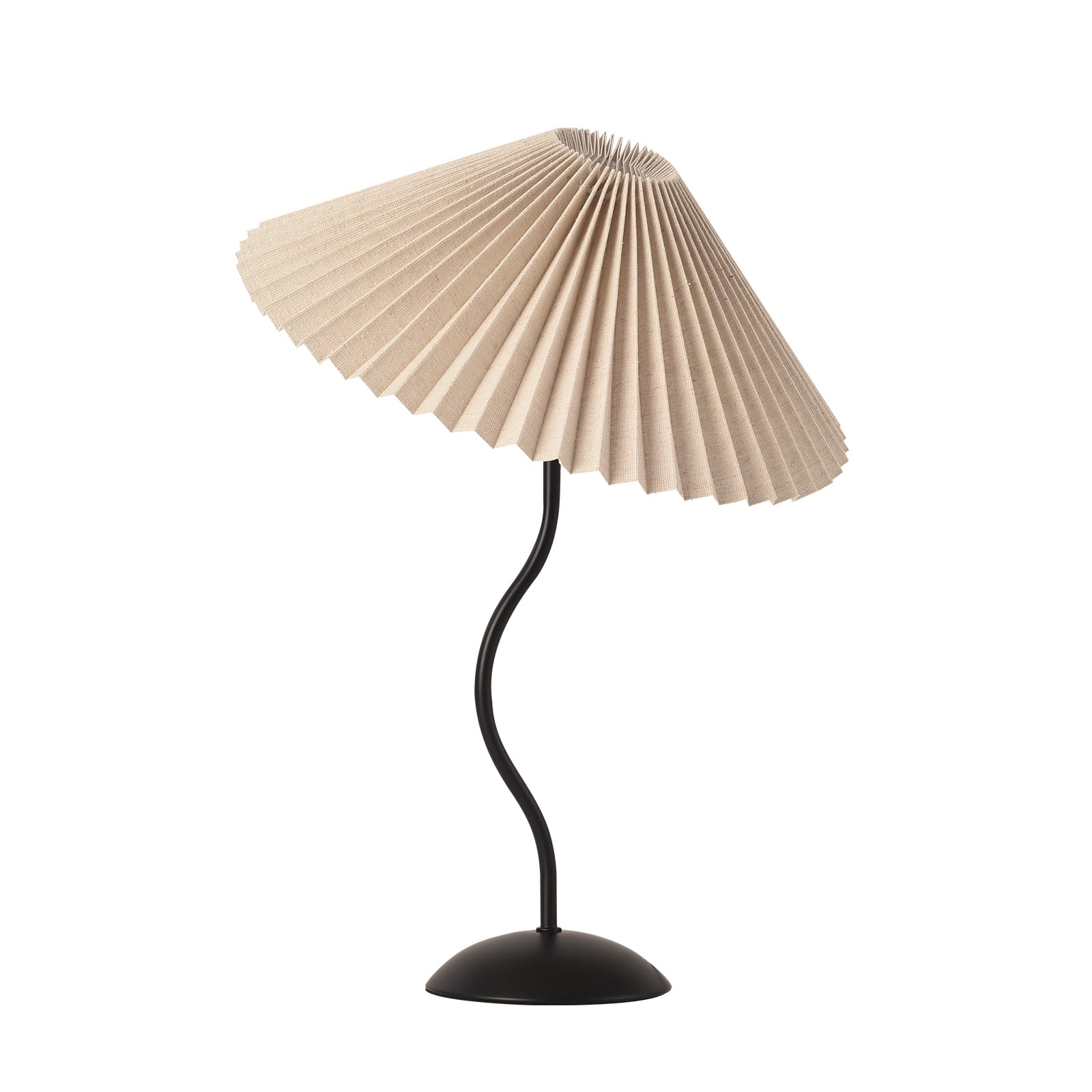 🔥Last Day 49% OFF🔥Small Pleated Bedside Lamp with Beige Lampshade