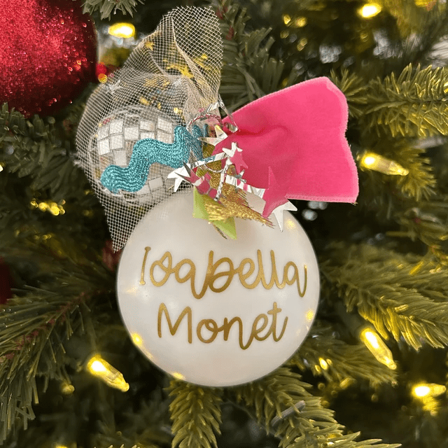 Personalized Preppy Christmas Ornament