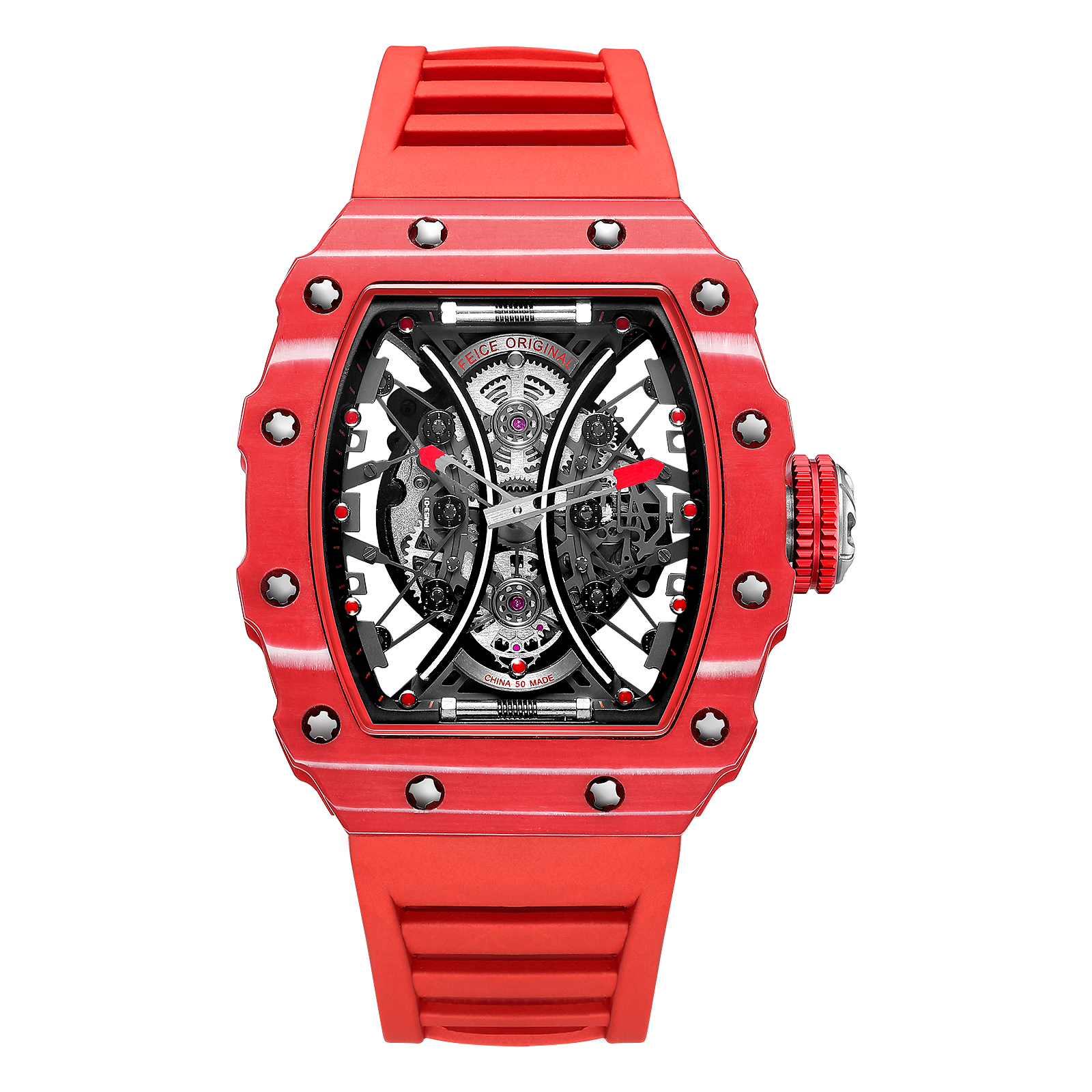 FM602 Automatic Watches Luxury Sapphire Mirror Skeleton Mechanical Wat