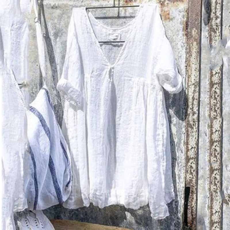 Casual Loose Solid Color Mini Dress