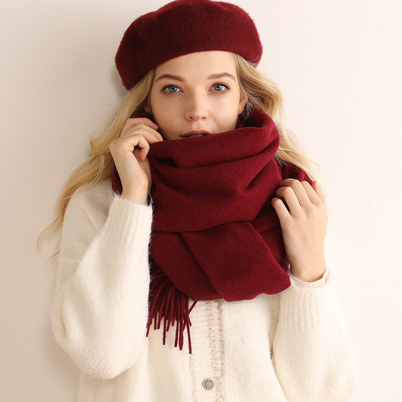 Fashion Long Solid Cashmere Shawl Scarf for Lady Warm Winter Cashmere Scarf Autumn Pashmina Shawl Scarf