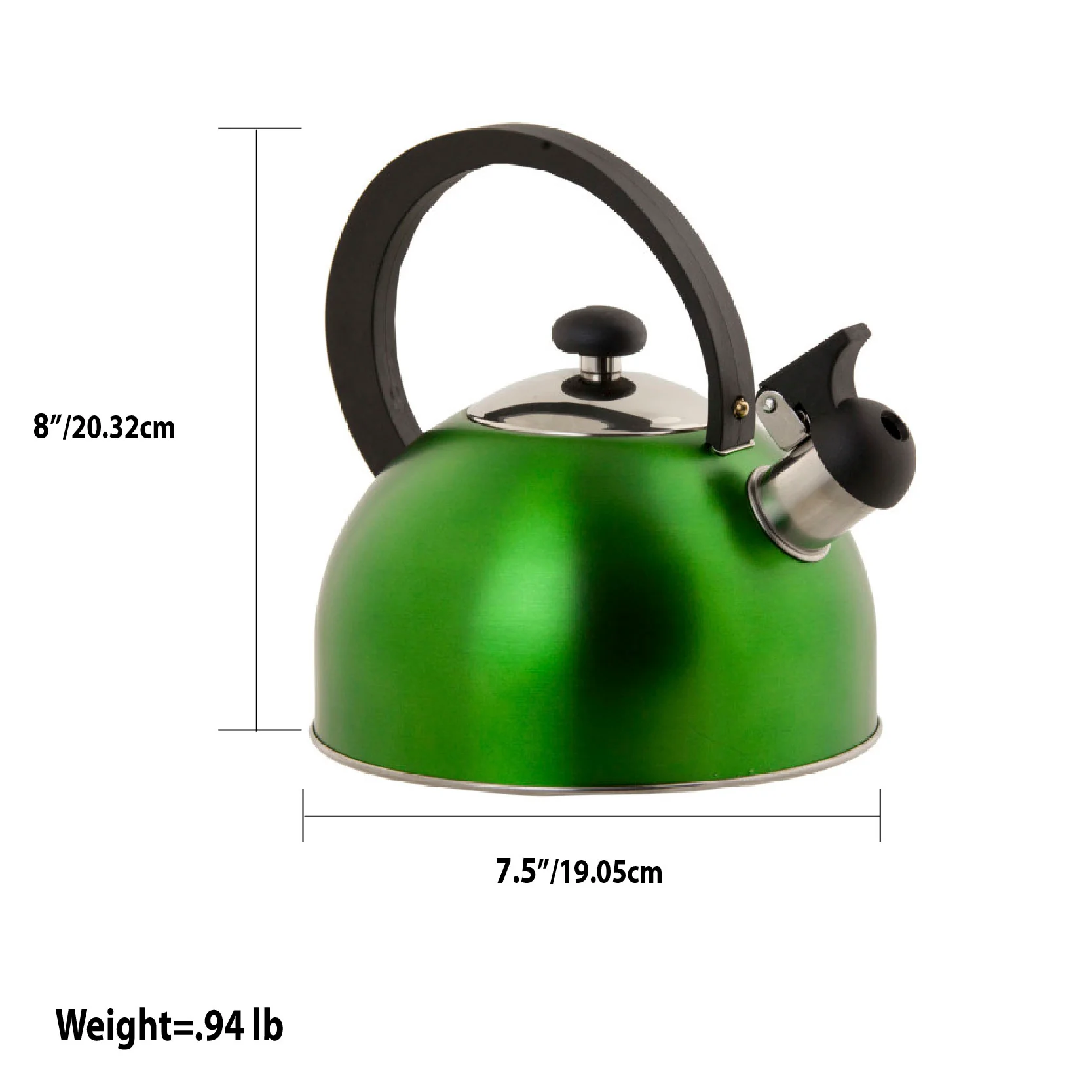 Home Basics  Stainless Steel Tea Kettle, Silver, 85 Ounces