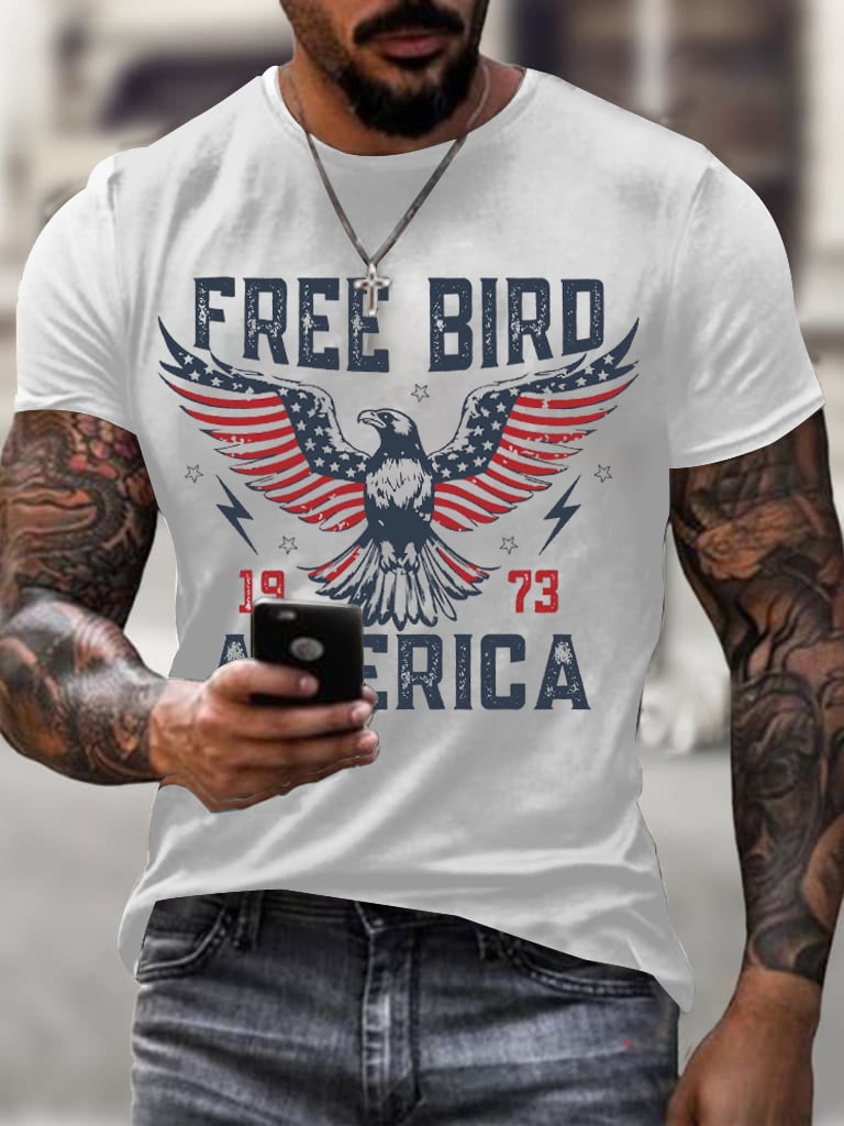 Men's Free Bird America 1973 Printing T Shirt