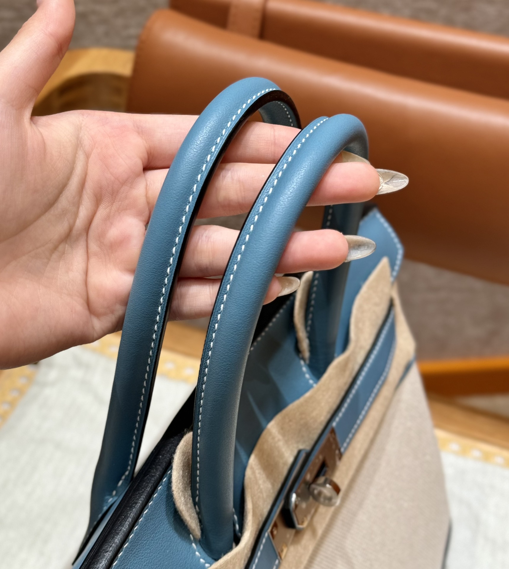Hermes Birkin 75Bleu Jean (Handmade to order)