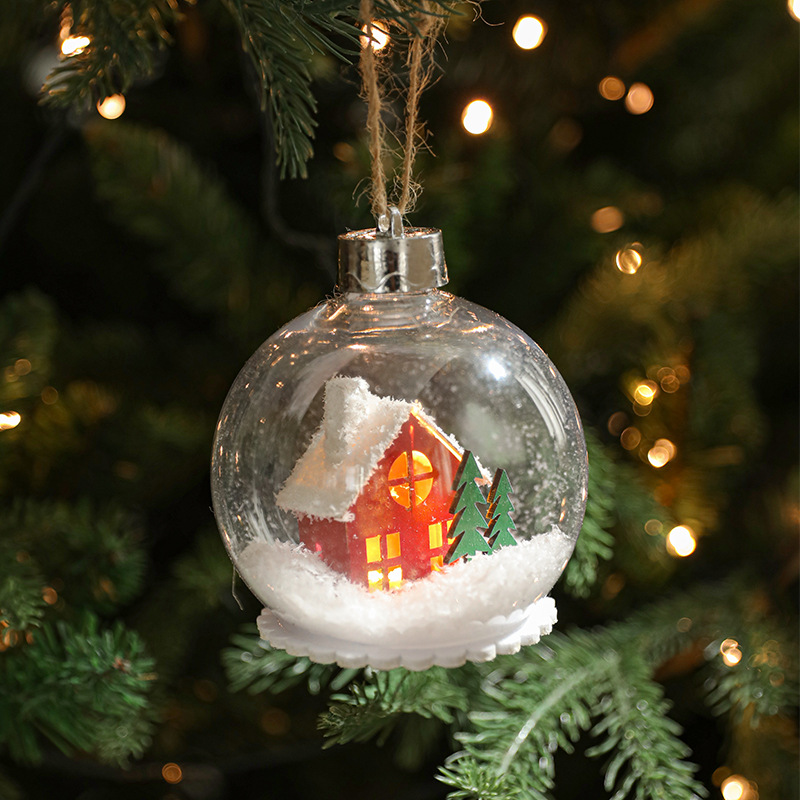 🎄Cozy Glow LED Christmas Cabin Ornament