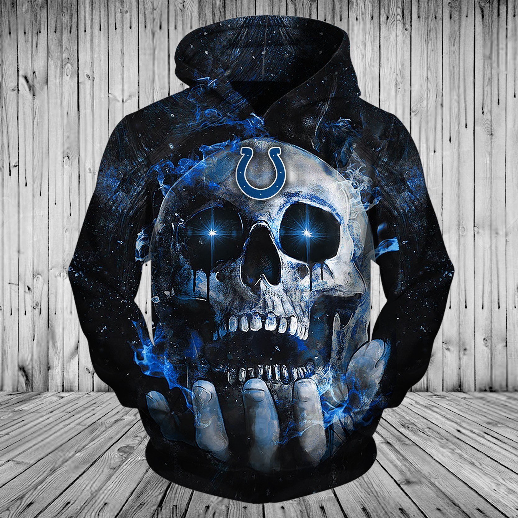 COLTS HOODIE 3D SKULL 76