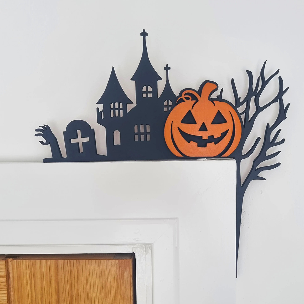 Halloween Over-the-Door Silhouette Signs – Spooky & Festive Décor
