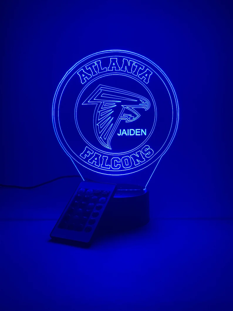 ATLANTA FALCONS 3D LAMP PERSONALIZED