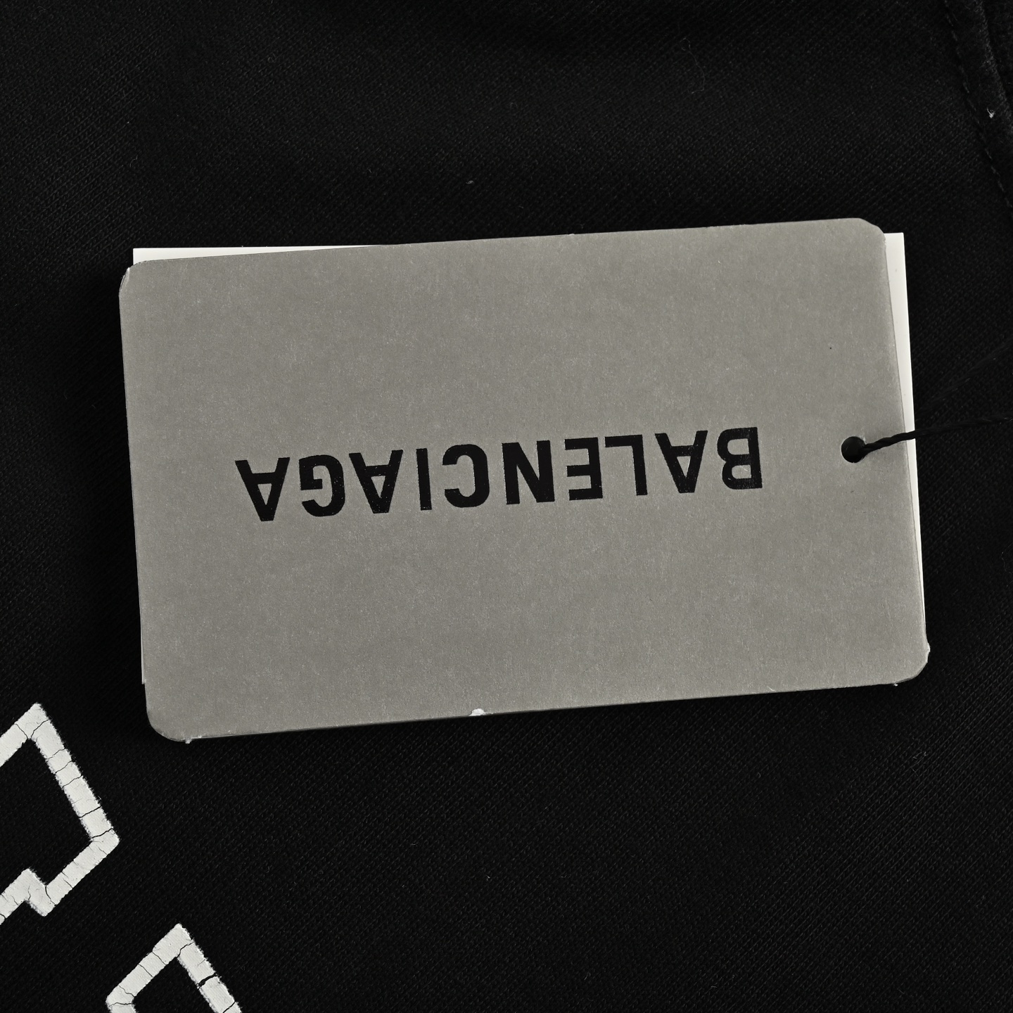 Balenciaga 25ss cracked letter logo print short sleeve