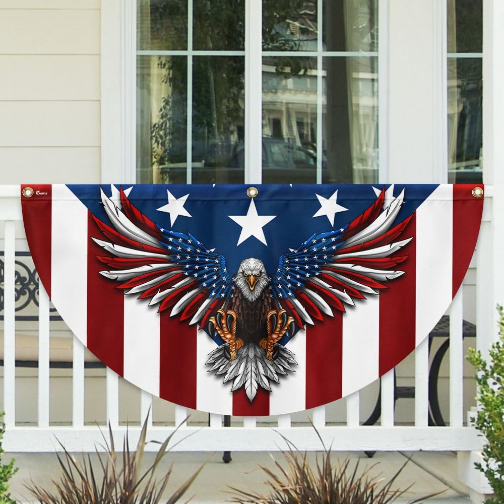 Patriot Flag Eagle Bunting Flag - Celebrate American Pride Year-Round