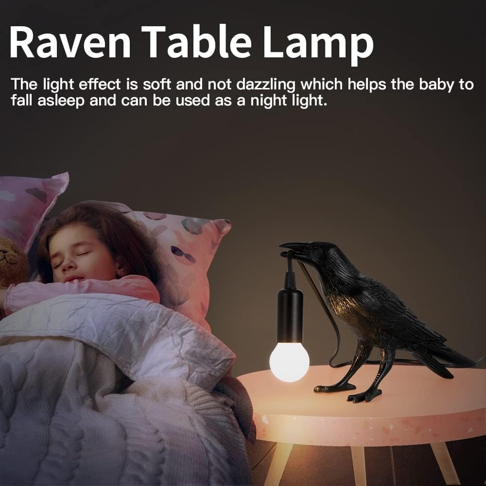 💥ON SALE💥Raven Lamp Adjustable Brightness with Bulb