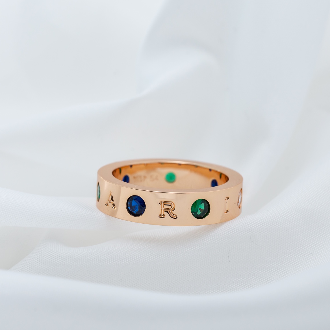 Bulgari logo diamond ring