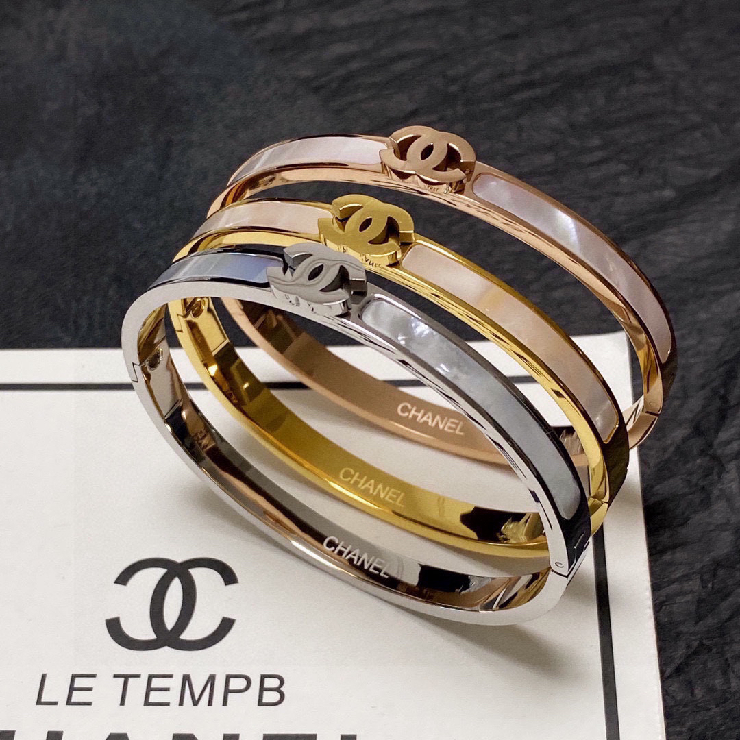 Chanel Mother of Pearl Chunky Bracelet