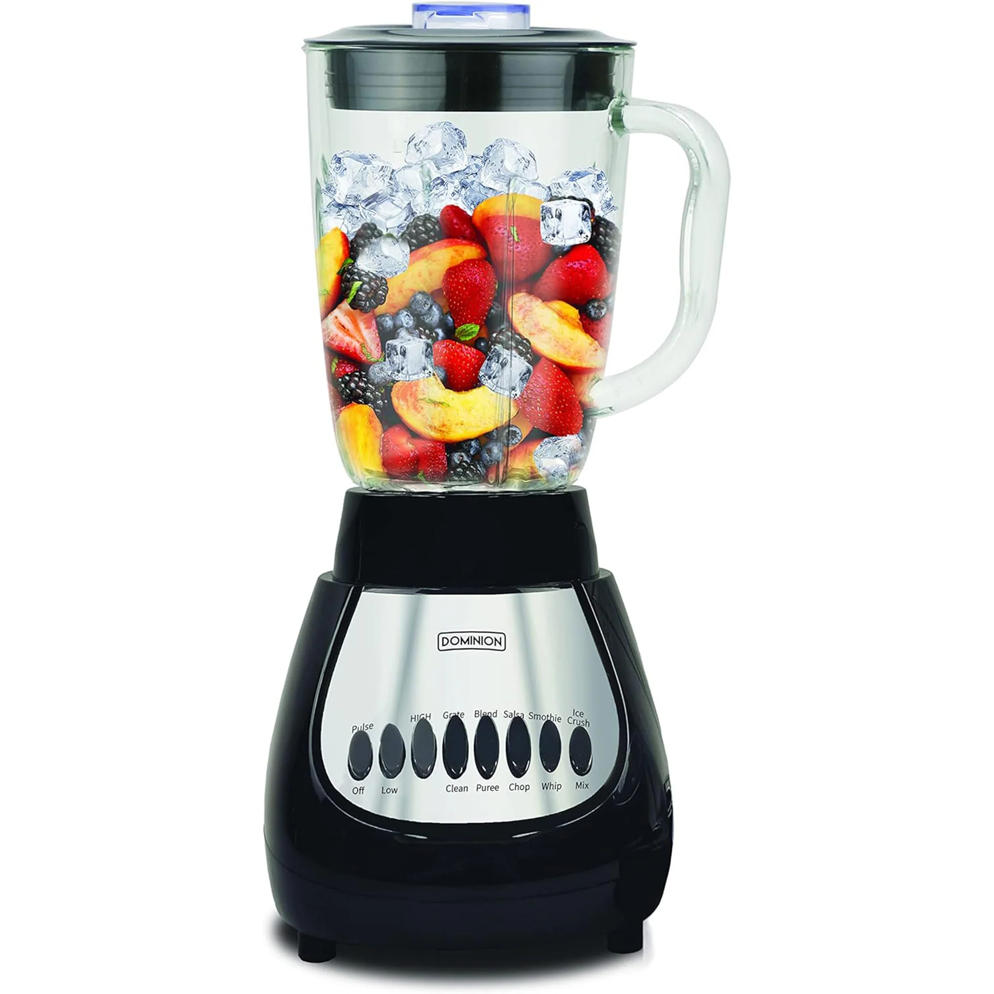 Dominion 10 Speed BlendMax Food Blender, Chopper and Grinder Combo, Black, 48 Ounces