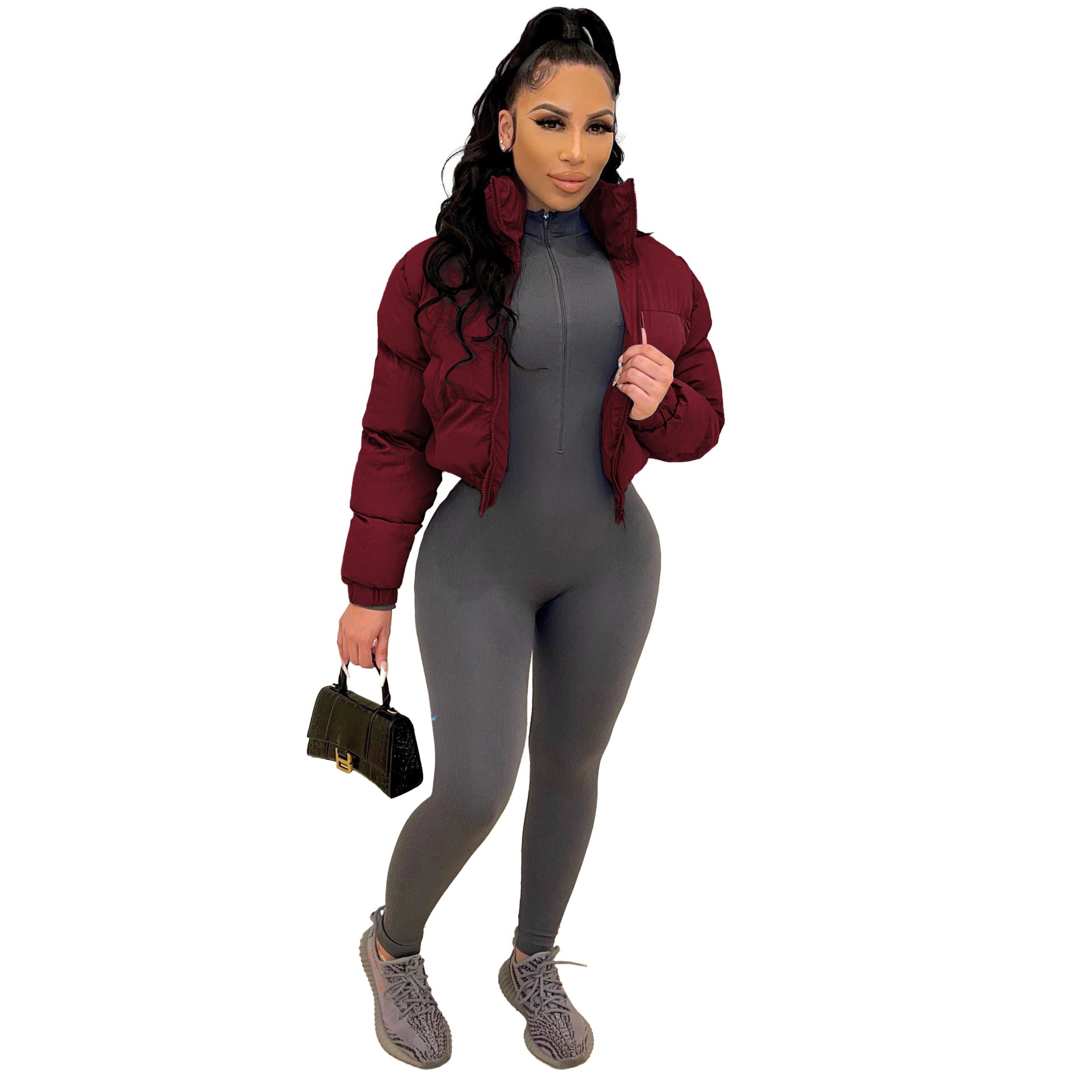 Fall Winter Women Cotton Clothes Short Women Cotton Padded Clothes Jacket