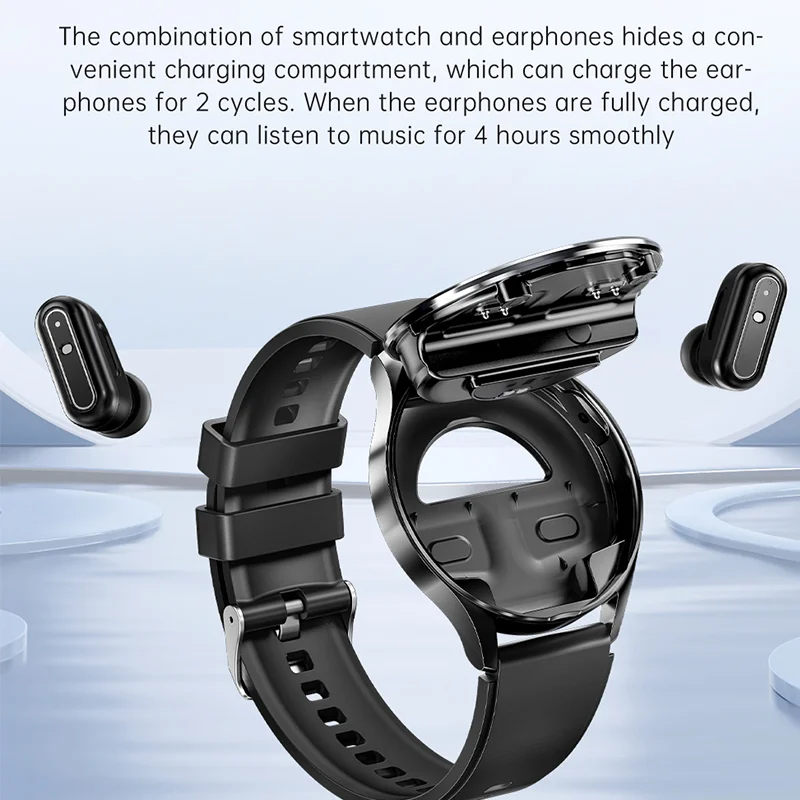 New wireless Bluetooth headset 2-in-1 HD Bluetooth Calling Smartwatch NCF Heart rate Blood pressure Monitor Sports smartwatch