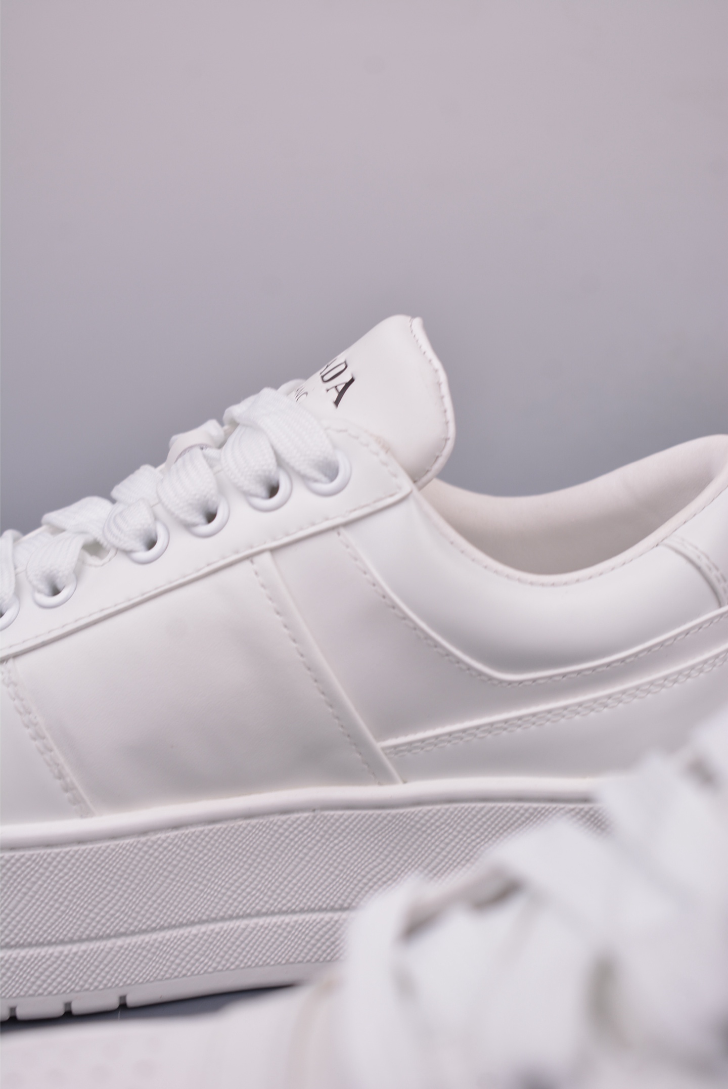 Prada Downtown Bold series thick-soled casual shoes all white 1E792M_3LPG_F0P09_F_050