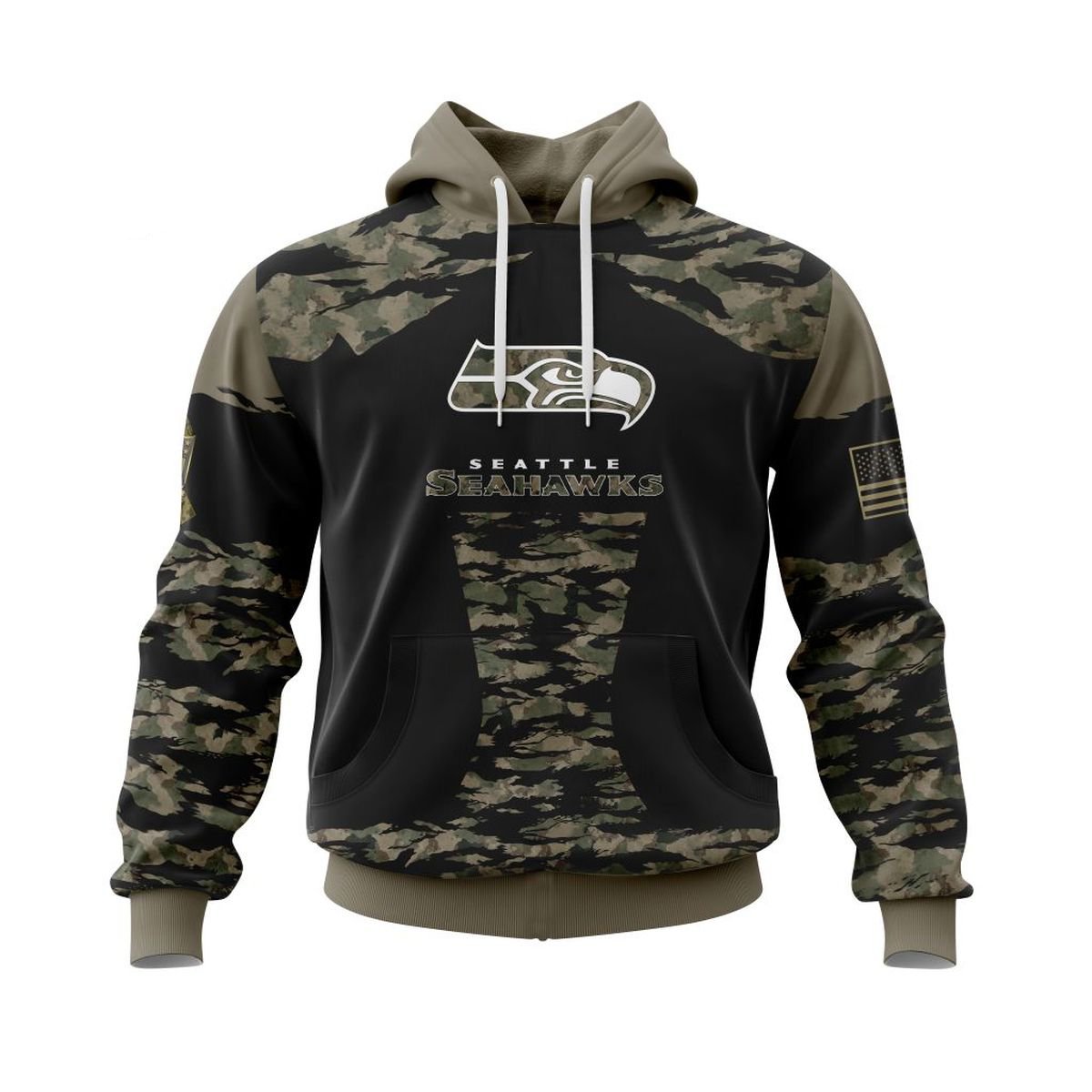 SEATTLE SEAHAWKS 3D HOODIE FLAG107