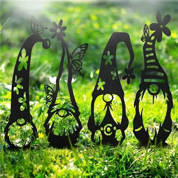 2024 Most Popular Gnome Set of 4 Yard Stakes