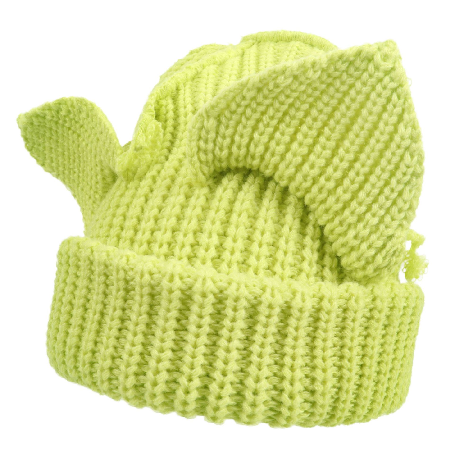 Fashion adult Hot Sale Lady Devil Ears thicken all acrylic knit hat