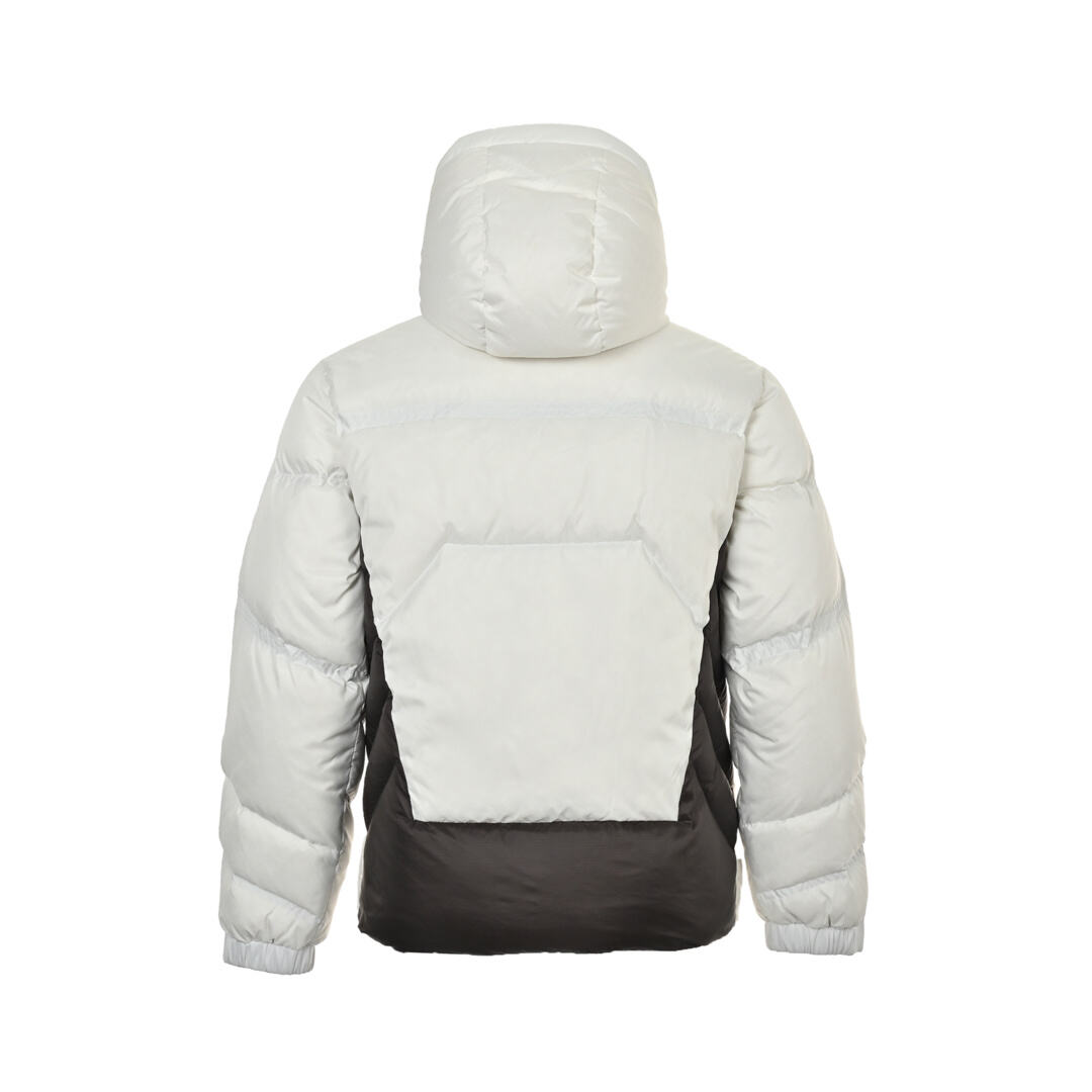 Moncler side panel hooded down jacket