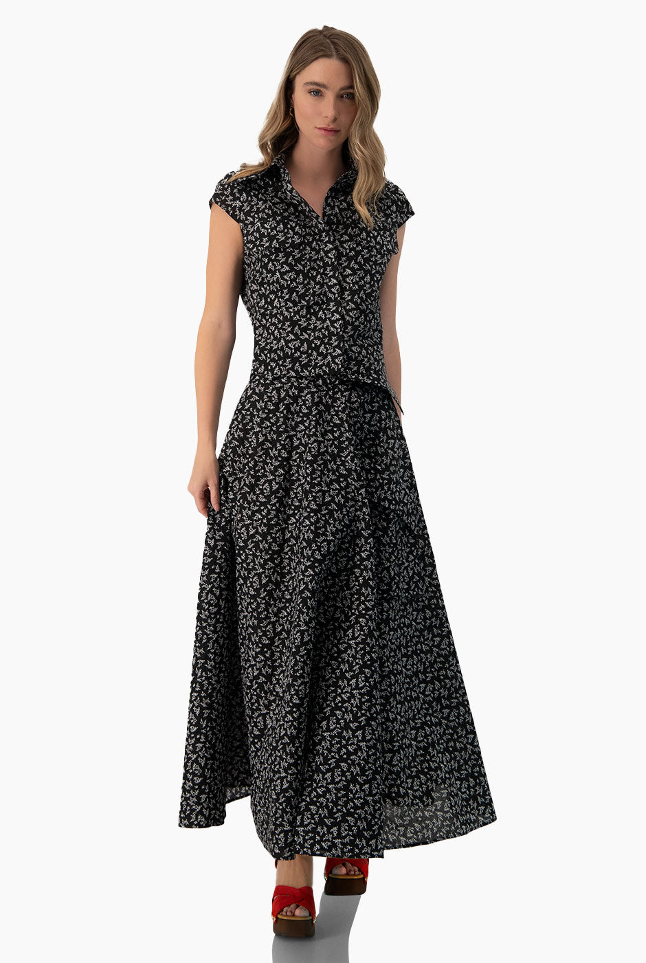 Blusa camisera con bolsillos