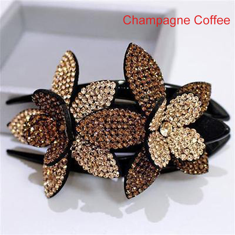 (🔥New Year Hot Sale-50% OFF) Rhinestone Double Flower Hair Clip