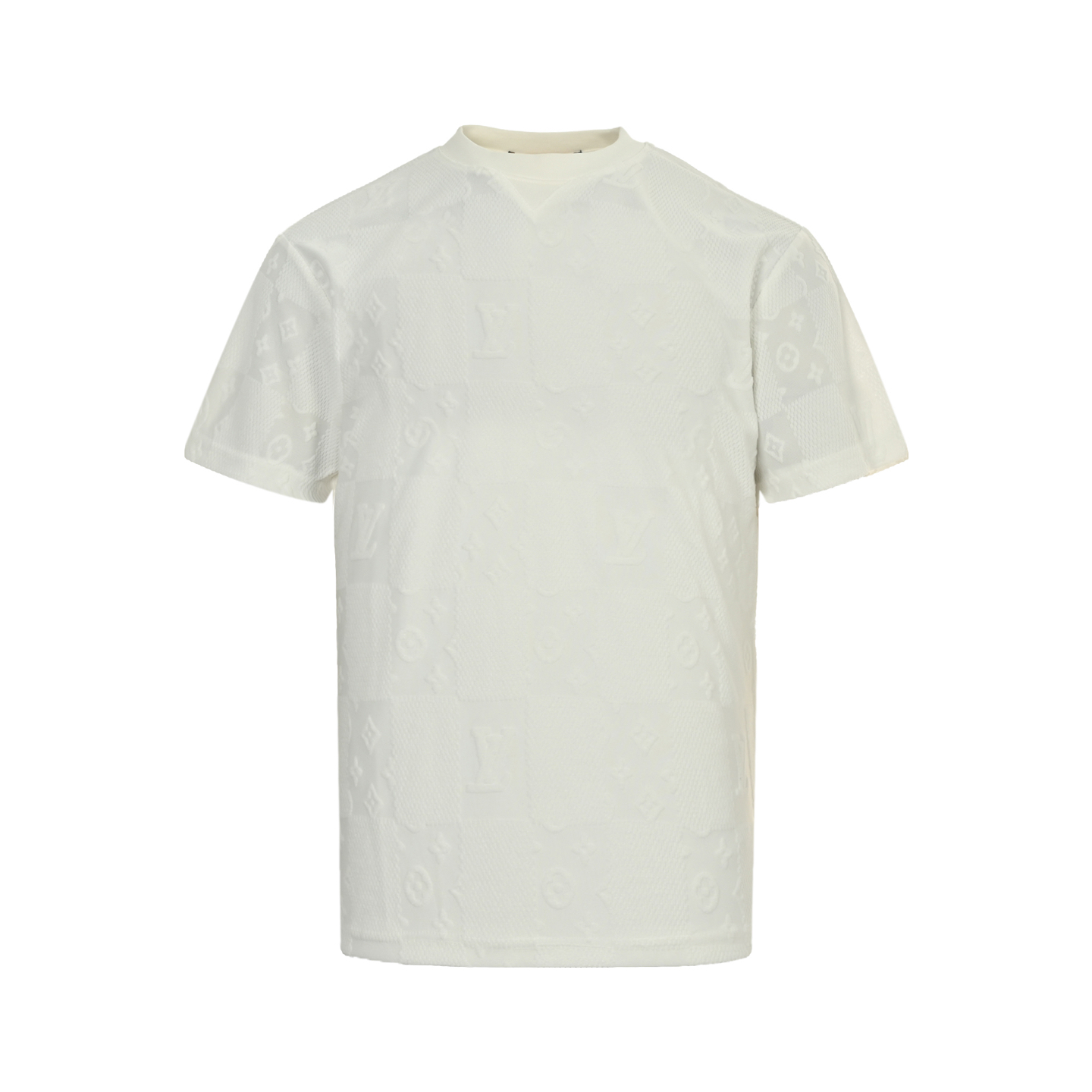 Louis Vuitton 25ss obscure monogram logo checkerboard jacquard short sleeves
