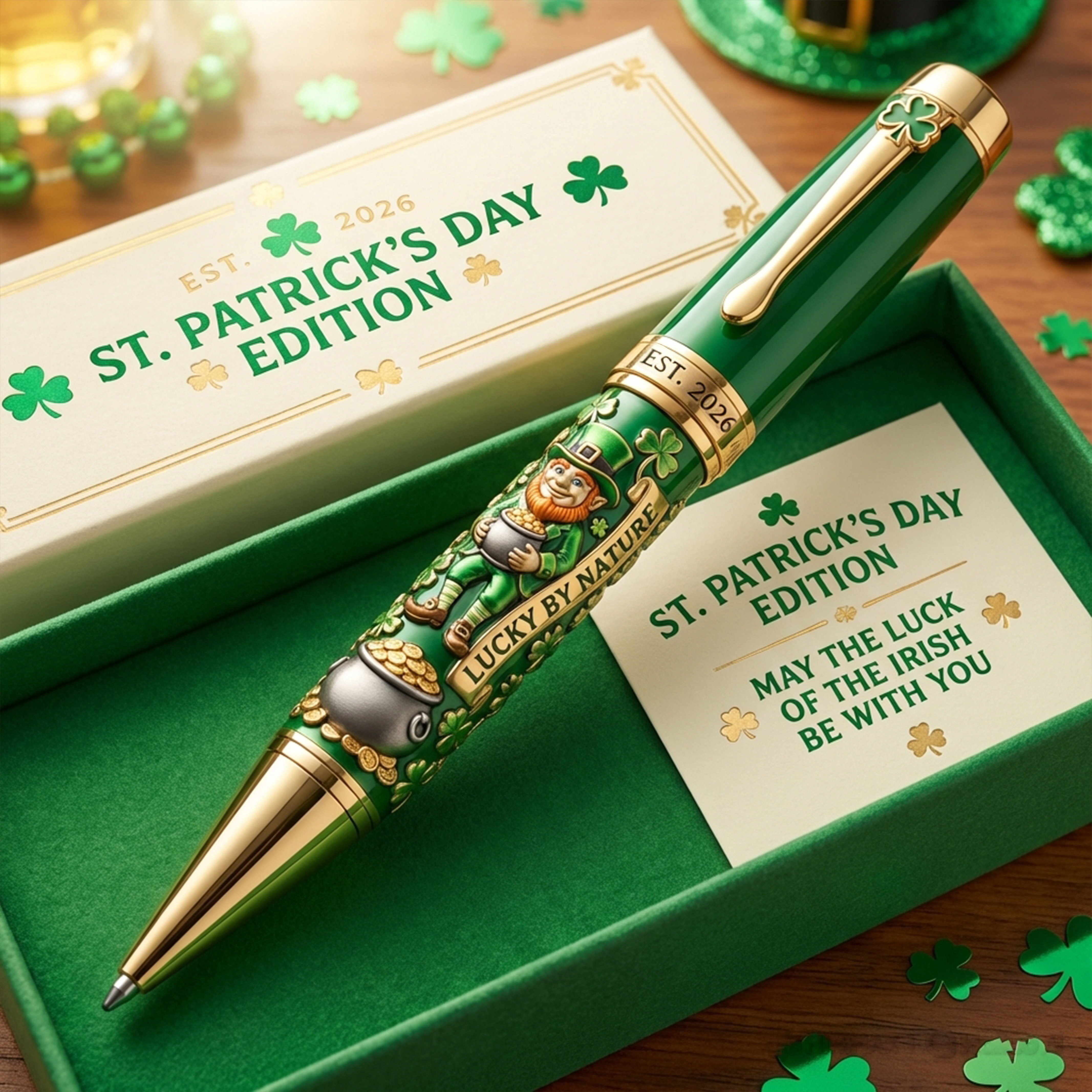 🍀 St. Patrick's Day Edition – Limited Collectible Pen (EST. 2026)