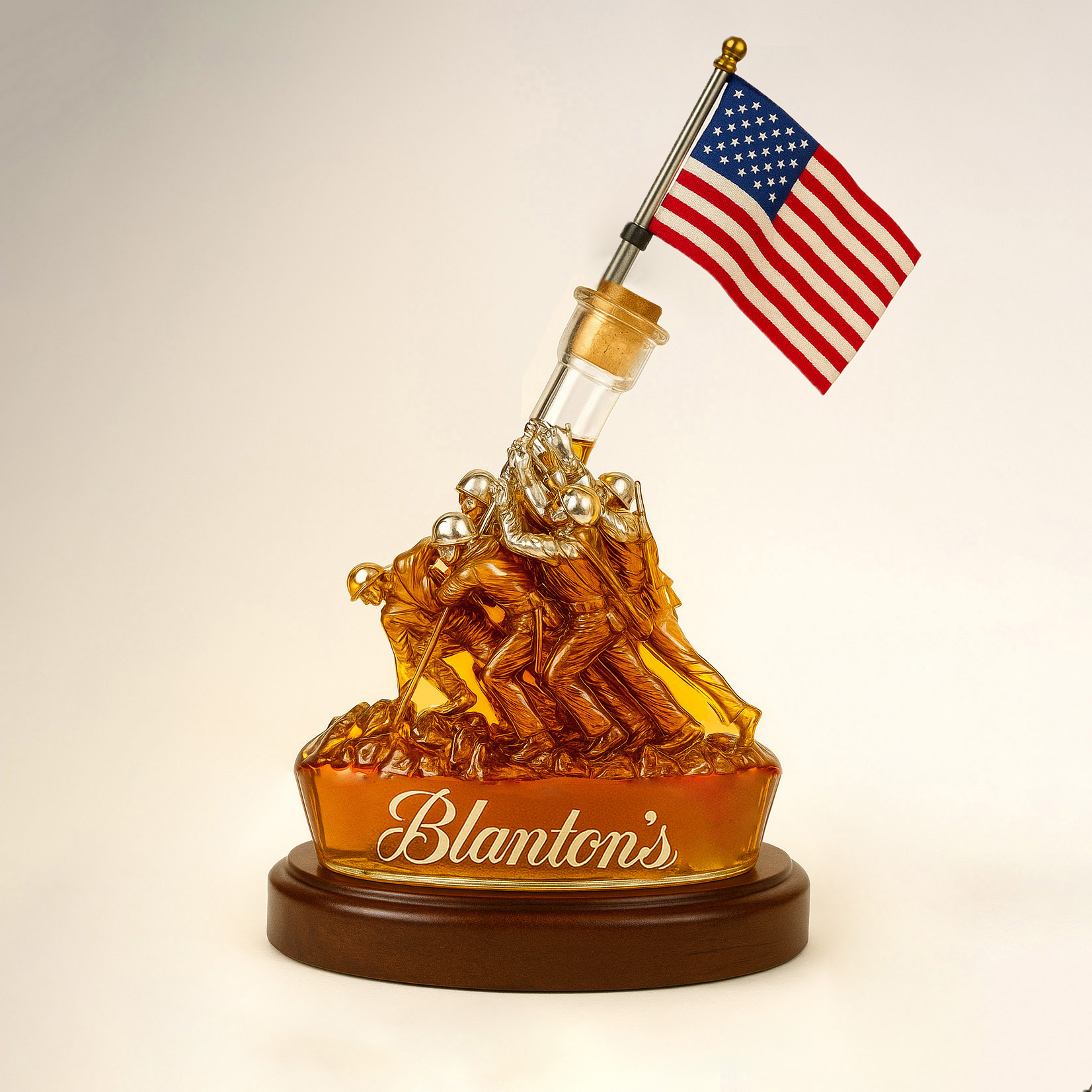 80th Anniversary Iwo Jima Tribute Whiskey Bottle