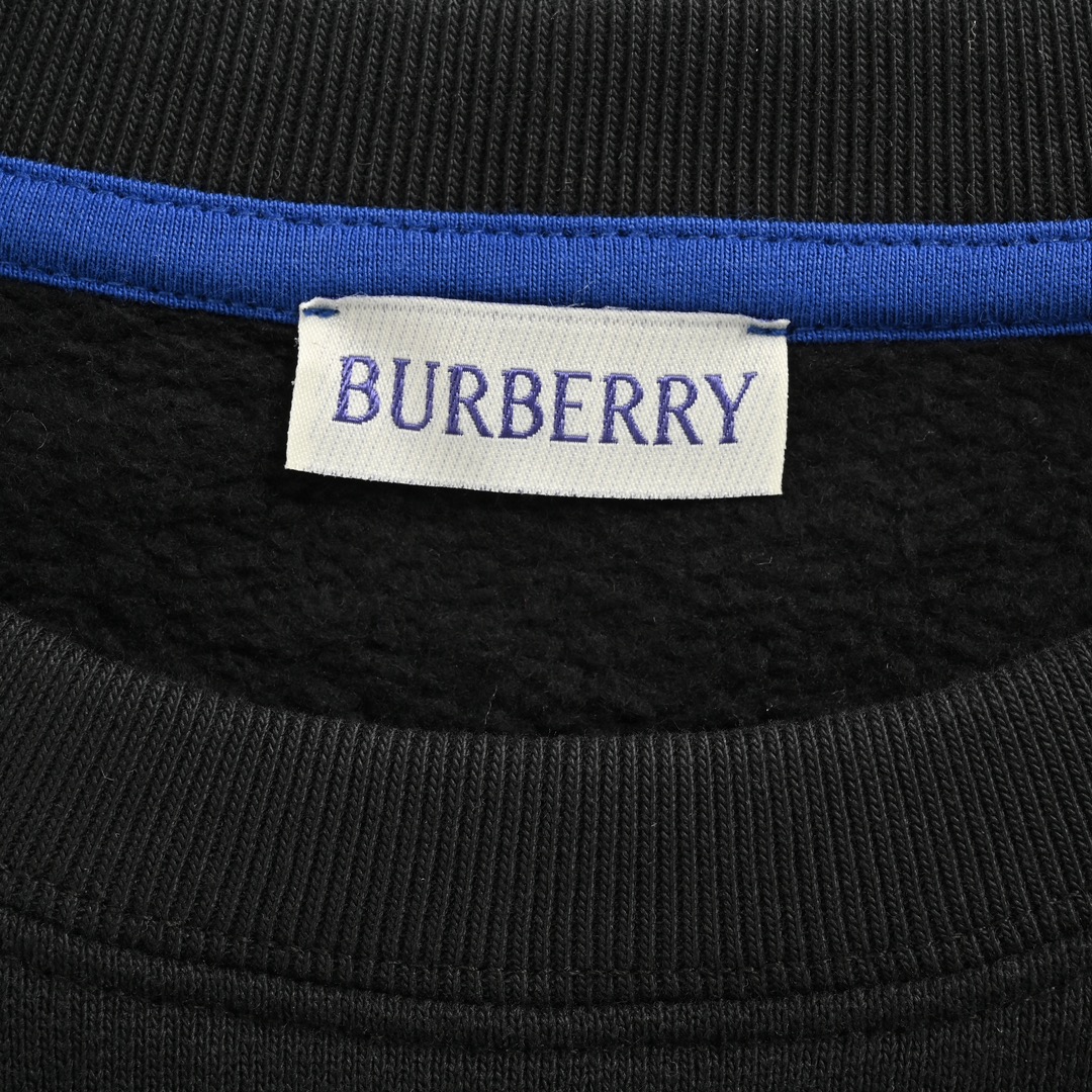 Burberry 24Fw crew neck sweatshirt with horse patch on the shoulders