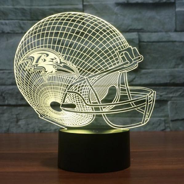 BALTIMORE RAVENS 3D LED LIGHT LAMP