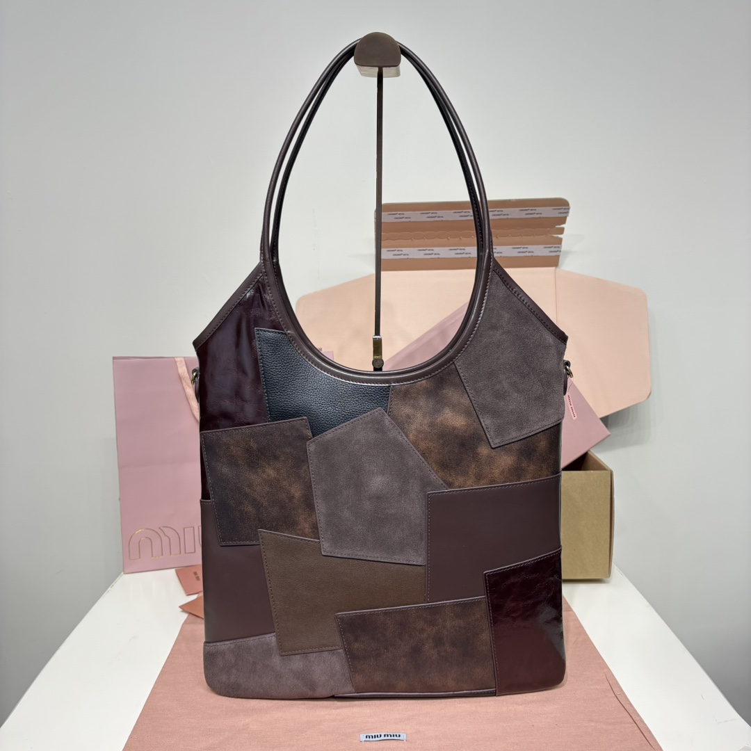Miu Miu heather leather limited edition tote bag 5BG231